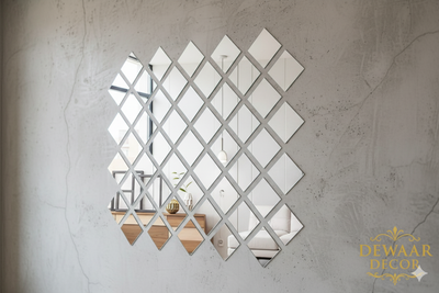 Diamond Facet Reflective Wall Art Set